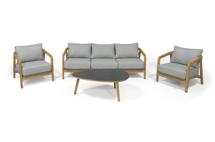 Лаунж зона 4SIS "Лейпциг" лаунж-зона из тика на 5 персон, цвет серый арт. DF25101T-5-set