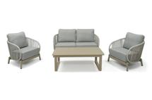 Лаунж зона 4SIS "Прато" лаунж-зона 4-местная плетеная из роупа, цвет светло-серый арт. DF25102-SET