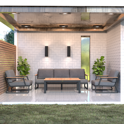 Лаунж зона IDEAL PATIO Лаунж зона ESTIVO T с трехместным диваном - маренго арт. EST.1017003-T