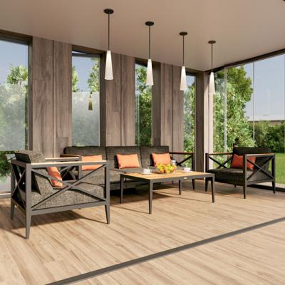 Лаунж зона IDEAL PATIO Лаунж зона ВЕРИТА темно-серая (маренго) - каркас карбон - столик тик арт. VRT.1017003-st