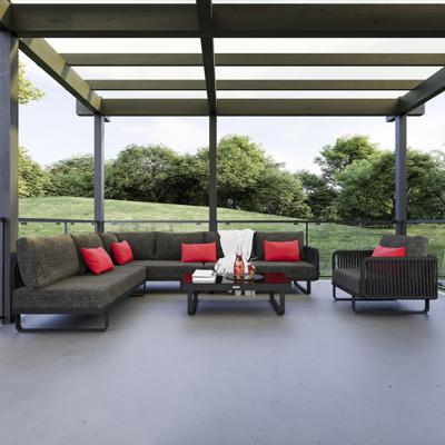 Лаунж зона IDEAL PATIO Лаунж зона угловая БЕЛЛИСА модульная маренго арт. BLS.1017004