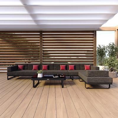 Лаунж зона IDEAL PATIO Лаунж зона угловая ТЕСОРА маренго - каркас карбон арт. TSR.1017004