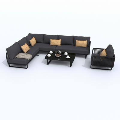 Лаунж зона IDEAL PATIO Лаунж зона угловая БЕЛЛИСА модульная антрацит - каркас карбон арт. BLS.1015004