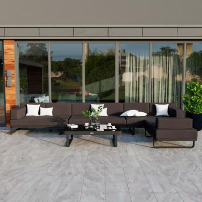 Лаунж зона IDEAL PATIO Лаунж зона угловая ТЕСОРА черная - каркас карбон арт. TSR.1016004