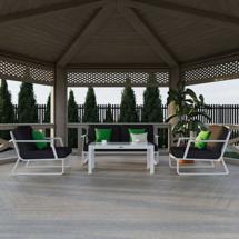 Лаунж зона IDEAL PATIO Лаунж зона ESTIVO антрацит - белый каркас арт. EST.1025002