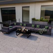 Лаунж зона IDEAL PATIO Лаунж зона угловая TESORA антрацит - каркас карбон арт. TSR.1015004