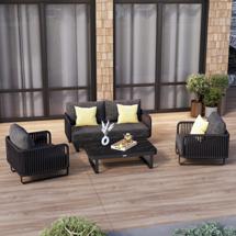 Лаунж зона IDEAL PATIO Лаунж зона БЕЛЛИСА С с двухместным диваном - маренго арт. BLS.1017002-S