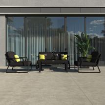 Лаунж зона IDEAL PATIO Лаунж зона ЭСТИВО черная - каркас карбон арт. EST.1016002