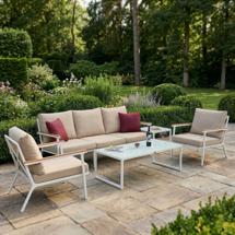 Лаунж зона IDEAL PATIO Лаунж зона ФЕСТА бежевая с трехместным диваном арт. FST.1022003