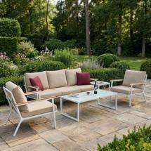 Лаунж зона IDEAL PATIO Лаунж зона ФЕСТА бежевая с трехместным диваном арт. FST.1022003