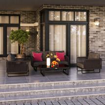 Лаунж зона IDEAL PATIO Лаунж зона БЕЛЛИСА с двухместным диваном - маренго арт. BLS.1017002