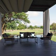 Лаунж зона IDEAL PATIO Лаунж зона ФЕСТА черная с двухместным диваном арт. FST.1016002