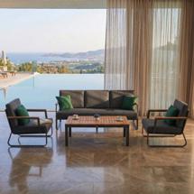 Лаунж зона IDEAL PATIO Лаунж зона ЭСТИВО T с трехместным диваном - маренго арт. EST.1017003T