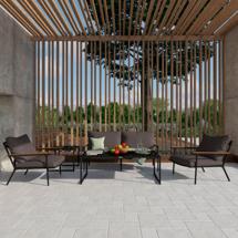 Лаунж зона IDEAL PATIO Лаунж зона ФЕСТА антрацит с двухместным диваном арт. FST.1015002