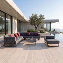 Лаунж зона IDEAL PATIO Лаунж зона угловая ТЕСОРА C маренго - каркас карбон арт. TSR.1017004S