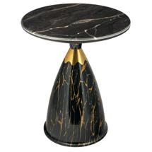 Мебель Bradexhome Кофейный столик Secret диам.40см x 54см, чёрный мрамор, металл, керамика арт. FR 1038