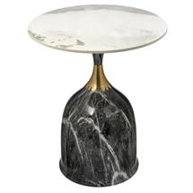 Мебель Bradexhome Кофейный столик Stupa диам.40см x 54см, серый мрамор, металл, керамика арт. FR 1034