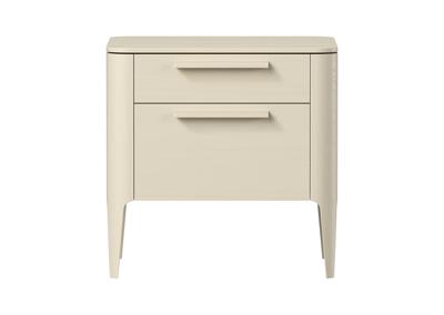 Мебель Ellipsefurniture Тумба прикроватная Type oak 2 ящика ширина 50 см (молочный) арт. TY010206300101