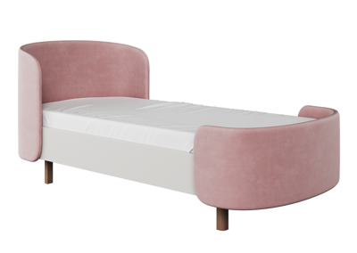 Мебель Ellipsefurniture Кровать подростковая KIDI Soft размер L антивандальная ткань (розовый) арт. KD010108050201