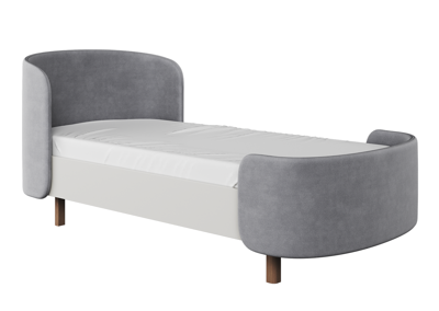 Мебель Ellipsefurniture Кровать подростковая KIDI Soft размер L антивандальная ткань (серый) арт. KD010112050201