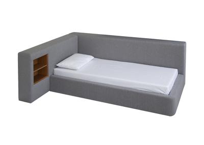 Мебель Ellipsefurniture Кровать Cube c нишей M (серый, твид) арт. SF01115500503
