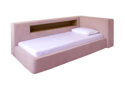 Мебель Ellipsefurniture Кровать Cube c нишей L антивандальная ткань (розовый) арт. SF01105506306