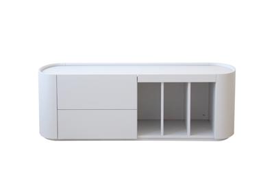 Мебель Ellipsefurniture Тумба Lagom под ТВ 2 ящика 3 ниши ширина 140 см (белый) арт. LG01390200120