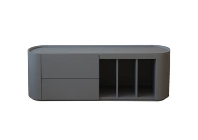 Мебель Ellipsefurniture Тумба Lagom под ТВ 2 ящика 3 ниши ширина 140 см (серый) арт. LG01390200520