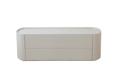 Мебель Ellipsefurniture Тумба Lagom под ТВ 2 ящика ширина 140 см (серо-бежевый) арт. LG01400210020