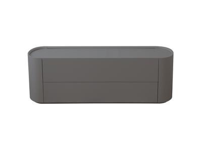 Мебель Ellipsefurniture Тумба Lagom под ТВ 2 ящика ширина 140 см (серый) арт. LG01400200520