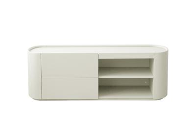 Мебель Ellipsefurniture Тумба Lagom под ТВ 2 ящика 2 полки ширина 140 см (молочный) арт. LG01380200220