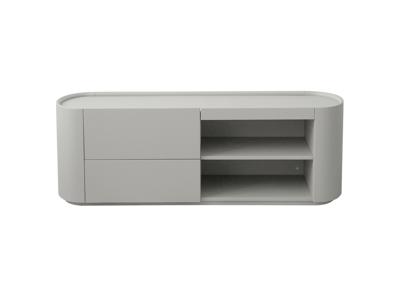 Мебель Ellipsefurniture Тумба Lagom под ТВ 2 ящика 2 полки ширина 140 см (светло-серый) арт. LG01380209920