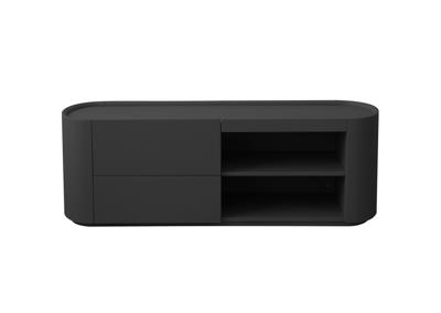 Мебель Ellipsefurniture Тумба Lagom под ТВ 2 ящика 2 полки ширина 140 см (черный) арт. LG01380210220