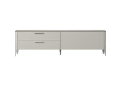 Мебель Ellipsefurniture Тумба Type oak под ТВ 2 ящика откидная дверь (серо-бежевый) арт. TY010205250101