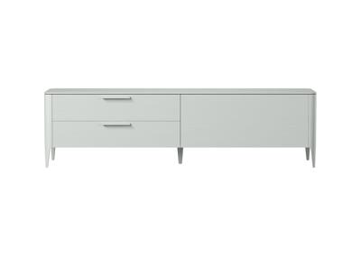 Мебель Ellipsefurniture Тумба Type oak под ТВ 2 ящика откидная дверь (светло-серый) арт. TY010204250101