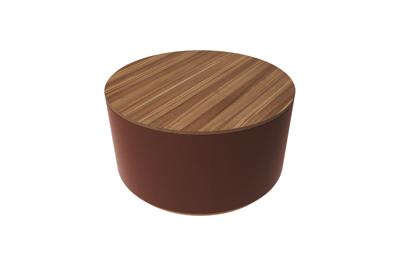 Мебель Ellipsefurniture Столик Moon L, D 66 см высота 35 см (орех, кирпичный) арт. LG01341403802