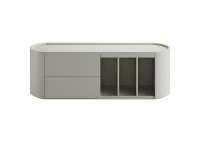 Мебель Ellipsefurniture Тумба Lagom под ТВ 2 ящика 3 ниши ширина 140 см (серо-бежевый) арт. LG01390210020