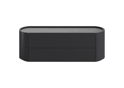 Мебель Ellipsefurniture Тумба Lagom под ТВ 2 ящика ширина 140 см (черный) арт. LG01400210220