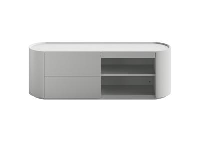 Мебель Ellipsefurniture Тумба Lagom под ТВ 2 ящика 2 полки ширина 140 см (светло-серый) арт. LG01380209920