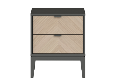 Мебель Ellipsefurniture Тумба прикроватная Fjord 2 ящика (темно-серый) арт. FJ010102070101