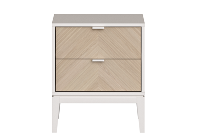 Мебель Ellipsefurniture Тумба прикроватная Fjord 2 ящика (белый) арт. FJ010101070101