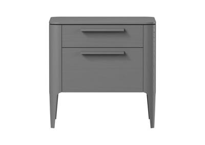 Мебель Ellipsefurniture Тумба прикроватная Type oak 2 ящика ширина 50 см (серый) арт. TY010203300101