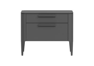 Мебель Ellipsefurniture Тумба прикроватная Type 2 ящика ширина 60 см (темно-серый) арт. TY010306330101