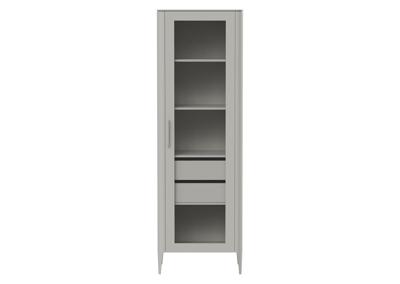 Мебель Ellipsefurniture Витрина Type стеклянная высота 200 см R (серо-бежевый) арт. TYR10304030101