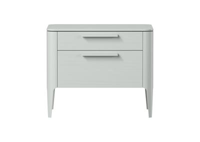Мебель Ellipsefurniture Тумба прикроватная Type oak 2 ящика ширина 60 см (светло-серый) арт. TY010204310101