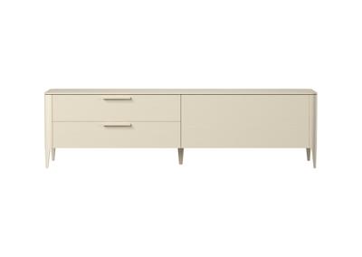 Мебель Ellipsefurniture Тумба Type oak под ТВ 2 ящика откидная дверь (молочный) арт. TY010206250101
