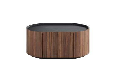 Мебель Ellipsefurniture Тумба прикроватная Lagom 1 ящик ширина 60 см (орех, черный) арт. LG01421410222