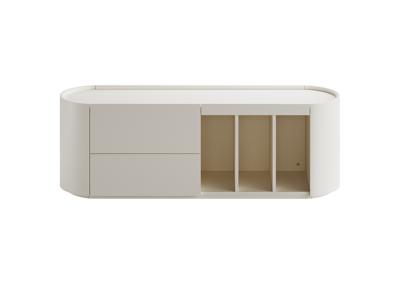 Мебель Ellipsefurniture Тумба Lagom под ТВ 2 ящика 3 ниши ширина 140 см (молочный) арт. LG01390200220