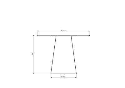 Мебель Ellipsefurniture Стол обеденный Lagom D 100 см (черный) арт. TB01047510230