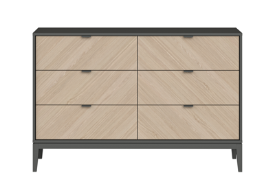 Мебель Ellipsefurniture Комод Fjord 6 ящиков (темно-серый) арт. FJ010102040101